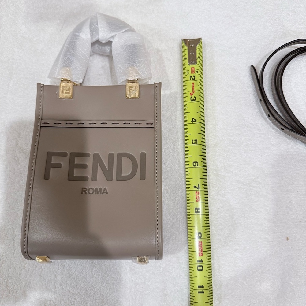Fendi Sunshine Mini Taupe Shoulder/crossbody Bag - Picture 11 of 16